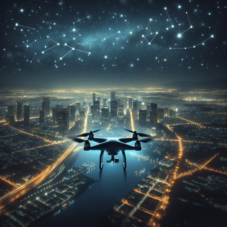 fotografia noturna com drones: capturando a beleza da escuridão
