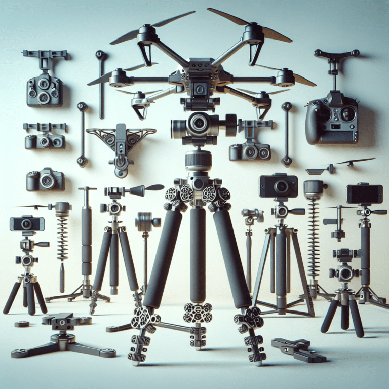 tripés e suportes que facilitem a fotografia com drones
